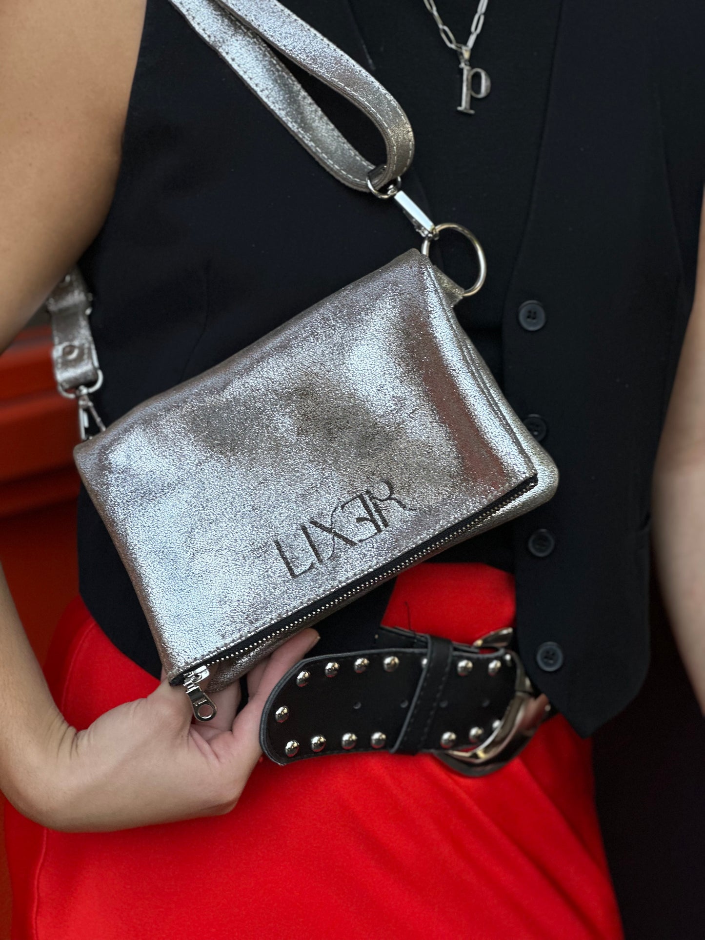 Mini Bandolera Magnolia Plateado