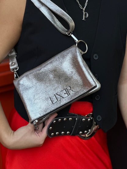 Mini Bandolera Magnolia Plateado